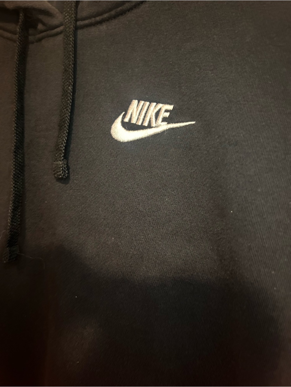 Nike Women’s Black Hoodie with White Swoosh Sz. XS - Picture 4 of 5